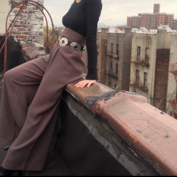 Vintage Pants - High Waisted Palazzo Dress Pants